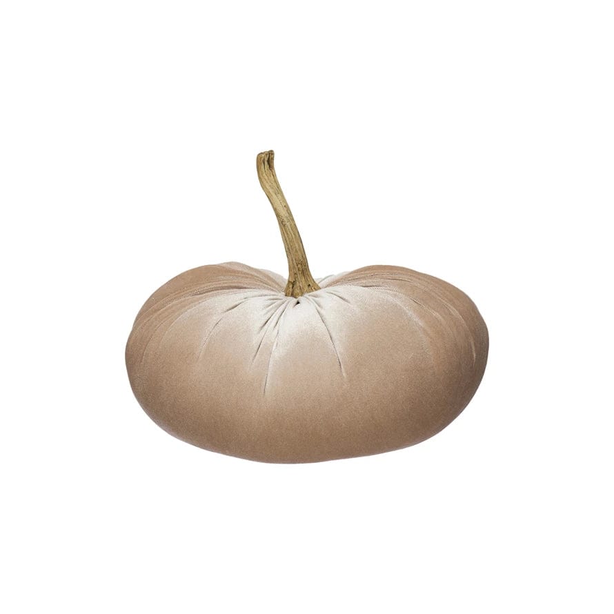 CCO - Creative Co-op Creative Co-op Velvet Pumpkin With Resin Stem - Little Miss Muffin Children & Home