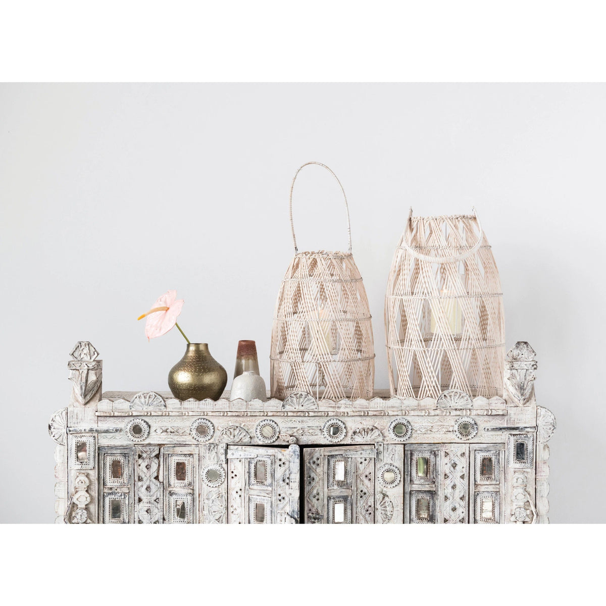 Creative Co-op Creative Co-op Bamboo Lanterns Set of 2 - Little Miss Muffin Children & Home