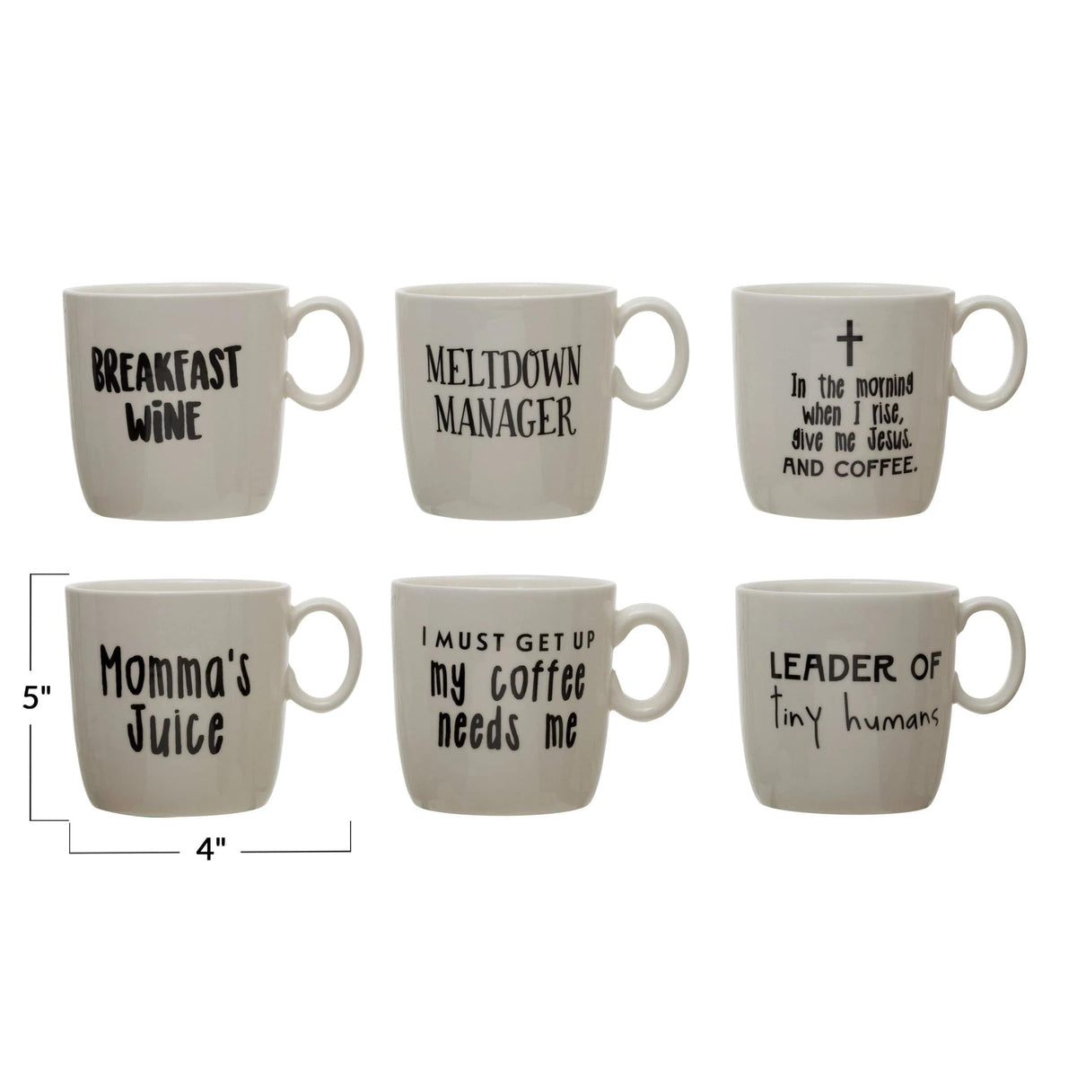 Creative Co-op Creative Co-op Stoneware Mug wSaying - Little Miss Muffin Children & Home