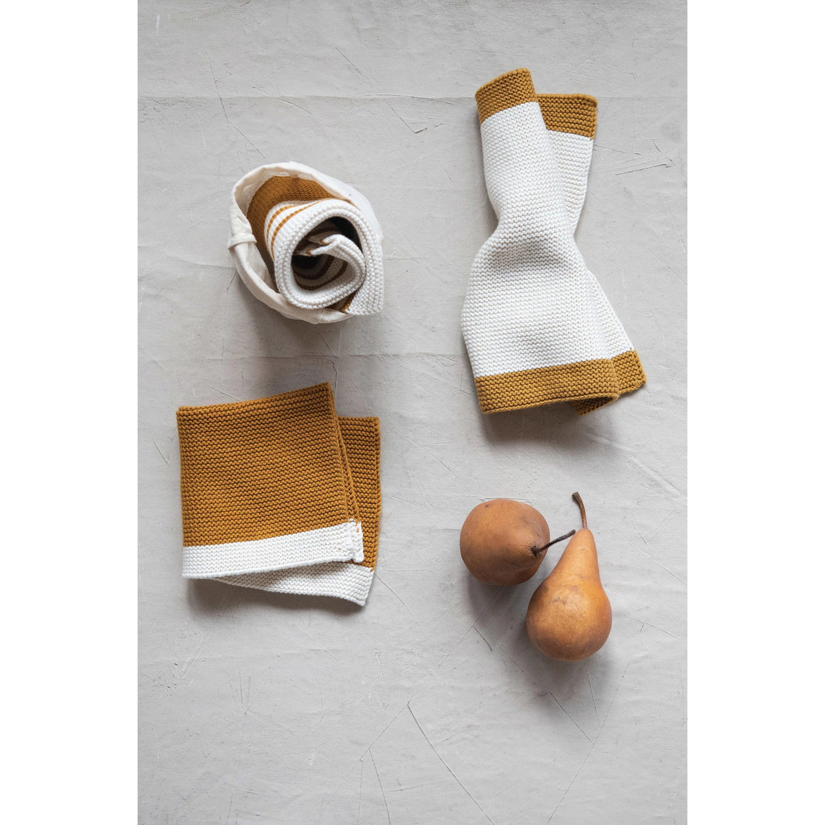 Creative Co-op Creative Co-op Square Cotton Dish Cloths Set of 3 - Little Miss Muffin Children & Home