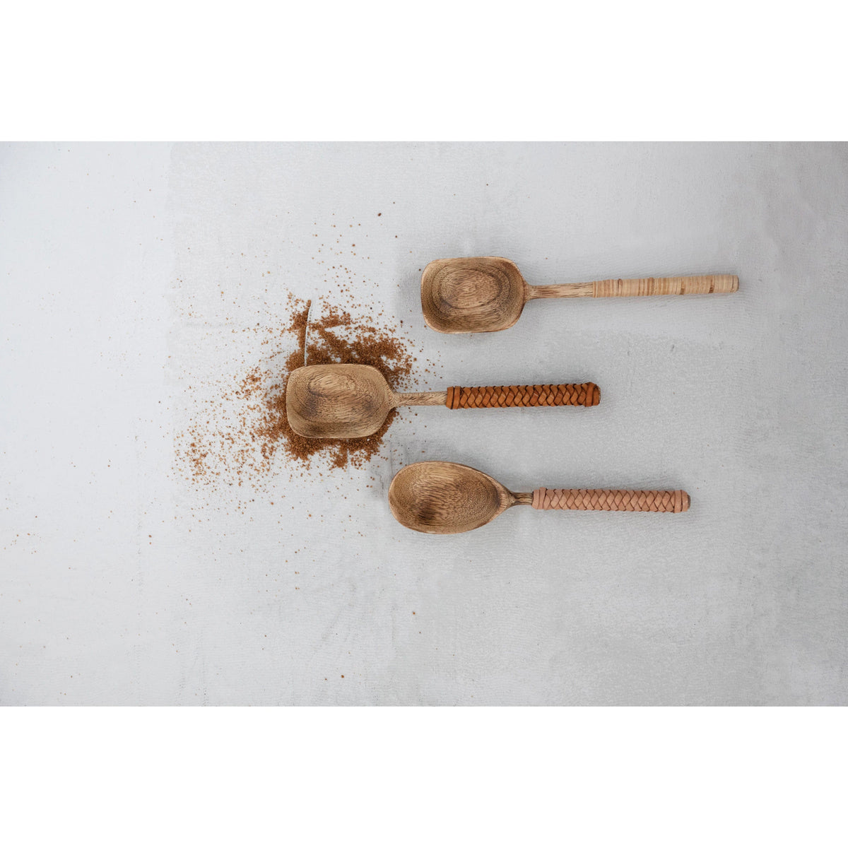 Creative Co-op Creative Co-op Mango Wood Serving Spoons, Set/3 - Little Miss Muffin Children & Home