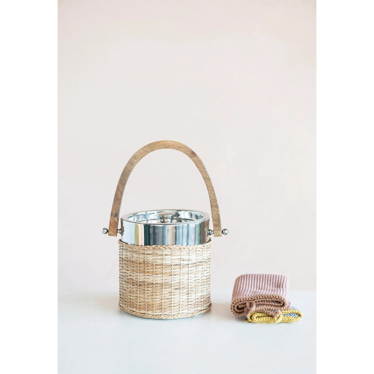 Creative Co-op Creative Co-op Metal & Rattan Ice Bucket - Little Miss Muffin Children & Home
