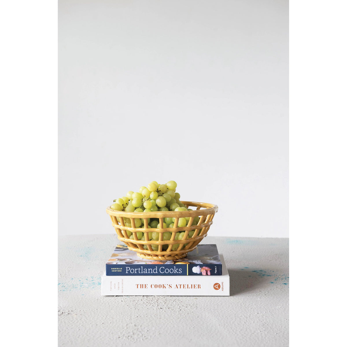 Creative Co-op Creative Co-op Stoneware Basket Bowl - Little Miss Muffin Children & Home