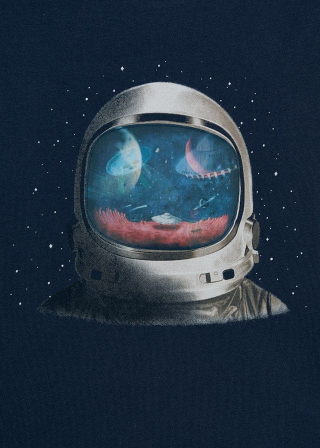 Mayoral Mayoral Ecofriends Long Sleeve Indigo Space Tee - Little Miss Muffin Children & Home