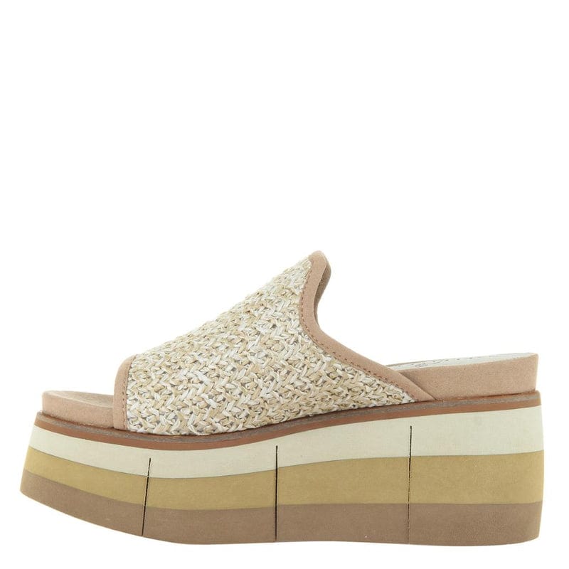 Consolidated /nicole Shoe Naked Feet Flocci Platform Sandal in Beige - Little Miss Muffin Children & Home