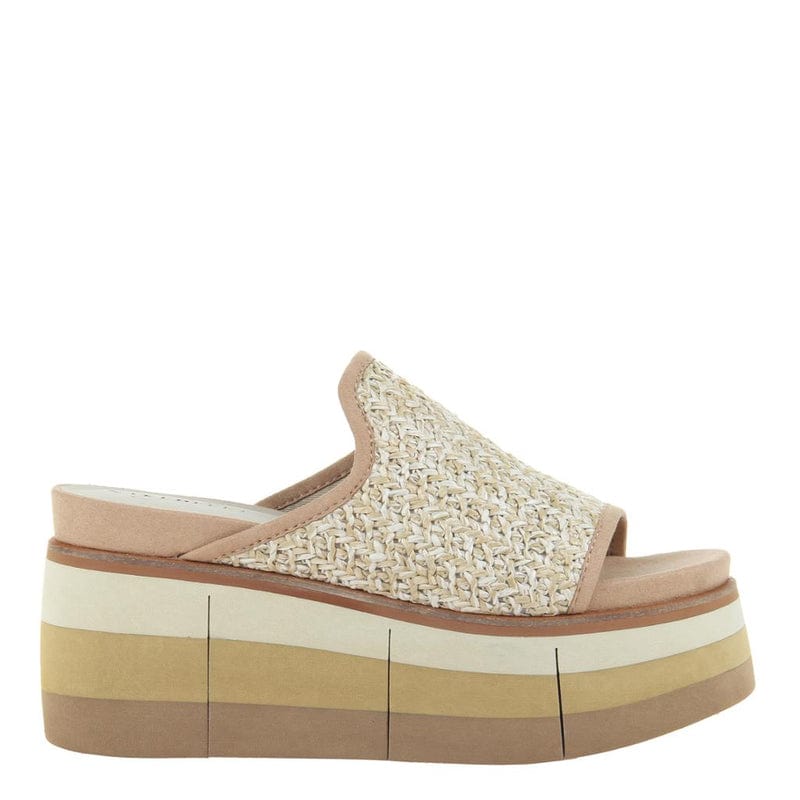 Consolidated /nicole Shoe Naked Feet Flocci Platform Sandal in Beige - Little Miss Muffin Children & Home