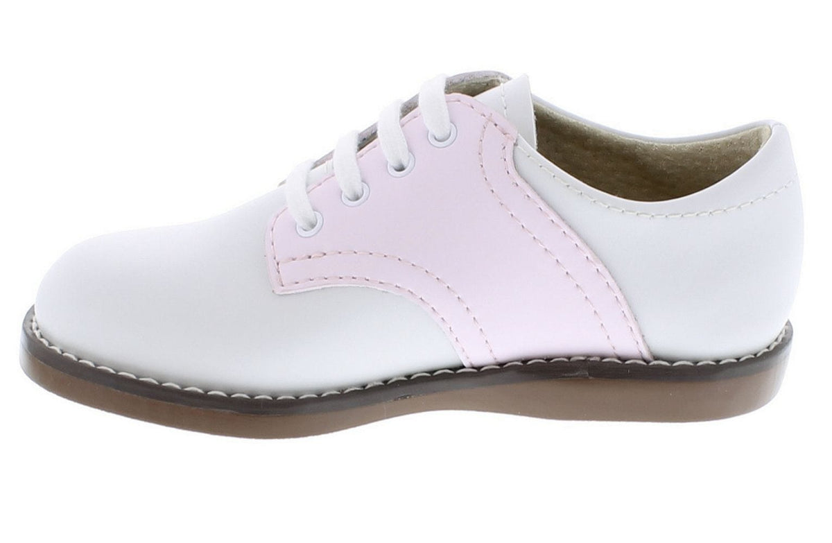Badorf Shoe Footmates White and Rose Cheer Oxford - Little Miss Muffin Children & Home