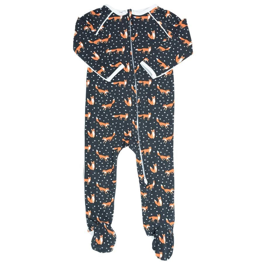Sweet Bamboo Sweet Bamboo Night Fox Zipper Romper - Little Miss Muffin Children & Home