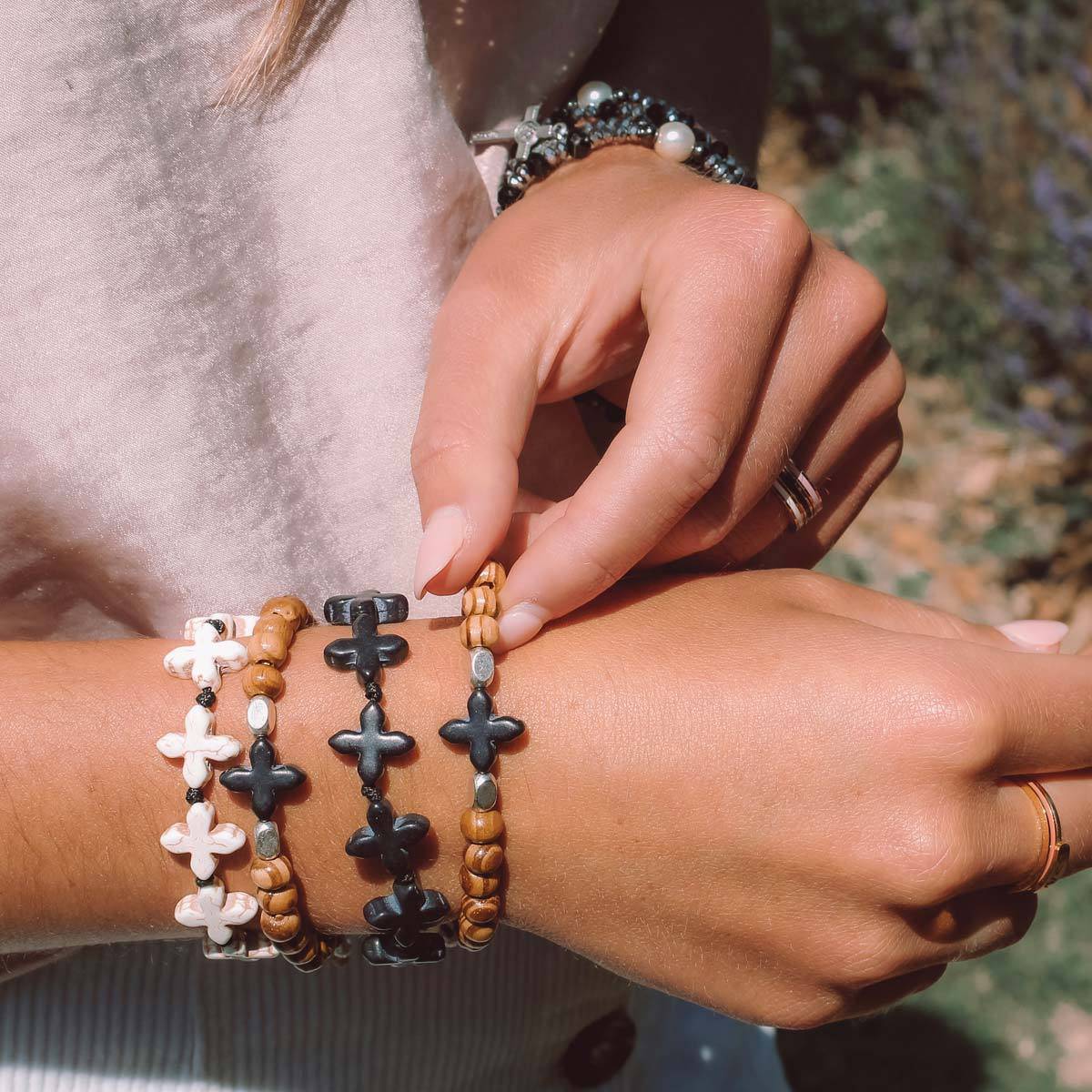 My Saint My Hero - My Saint My Hero Grounded in Faith Olive Wood Bead Bracelet - Little Miss Muffin Children & Home