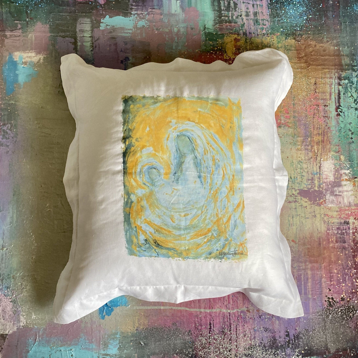 Whereable Art Whereable Art Lumiere du Monde Linen Euro Pillow - Little Miss Muffin Children & Home
