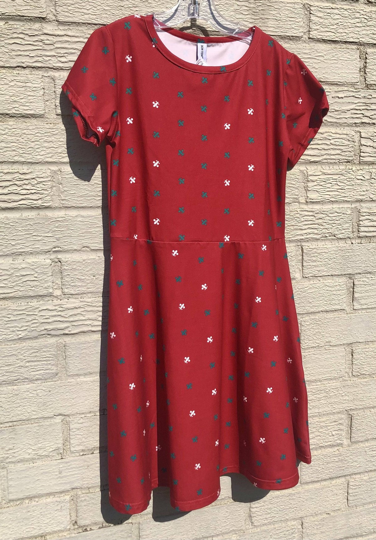 Bon Temps Boutique - Bon Temps Boutique Alison Christmas Fleur de Lis Dress - Little Miss Muffin Children & Home