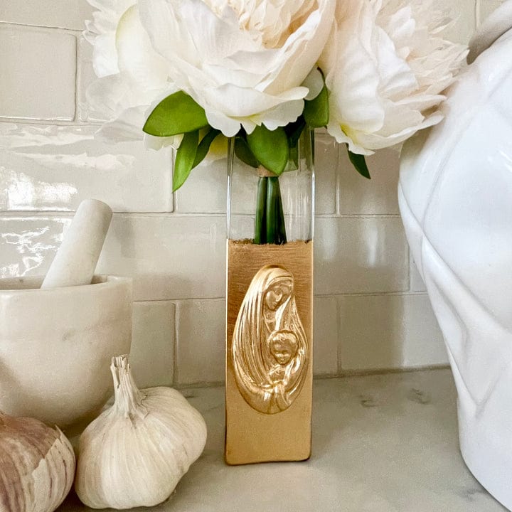 Susan Lange Designs Susan Lange Designs Square Bud Vase Madonna & Child - Little Miss Muffin Children & Home