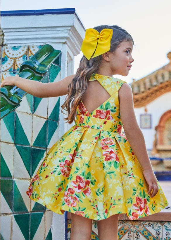Abel & Lula Abel & Lula Stamp Mikado Dress - Little Miss Muffin Children & Home