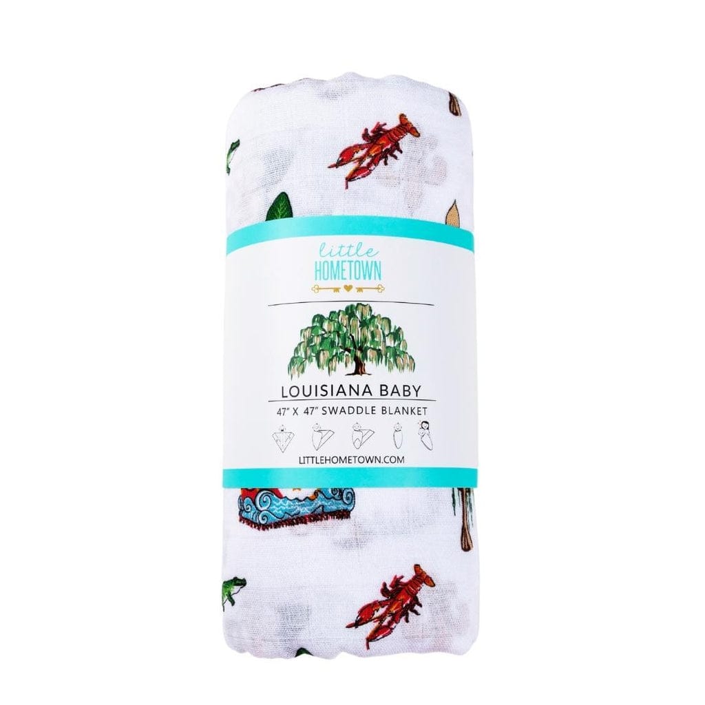 LHT - Little Hometown Little Hometown Louisiana Baby Swaddle Blanket - Little Miss Muffin Children & Home