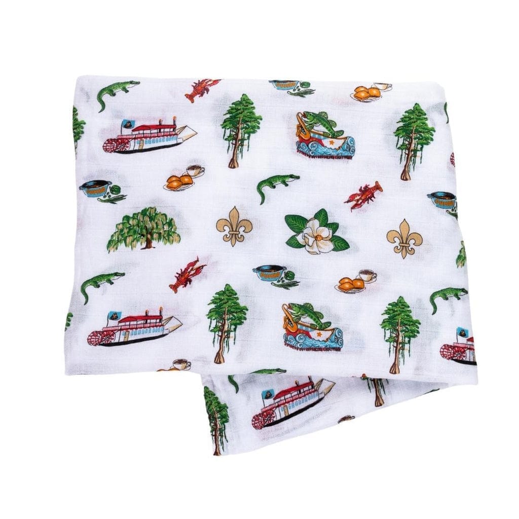 LHT - Little Hometown Little Hometown Louisiana Baby Swaddle Blanket - Little Miss Muffin Children & Home