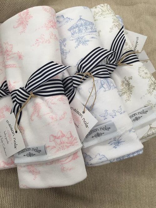 Maison Nola Maison Nola Toile Swaddle Blanket - Little Miss Muffin Children & Home