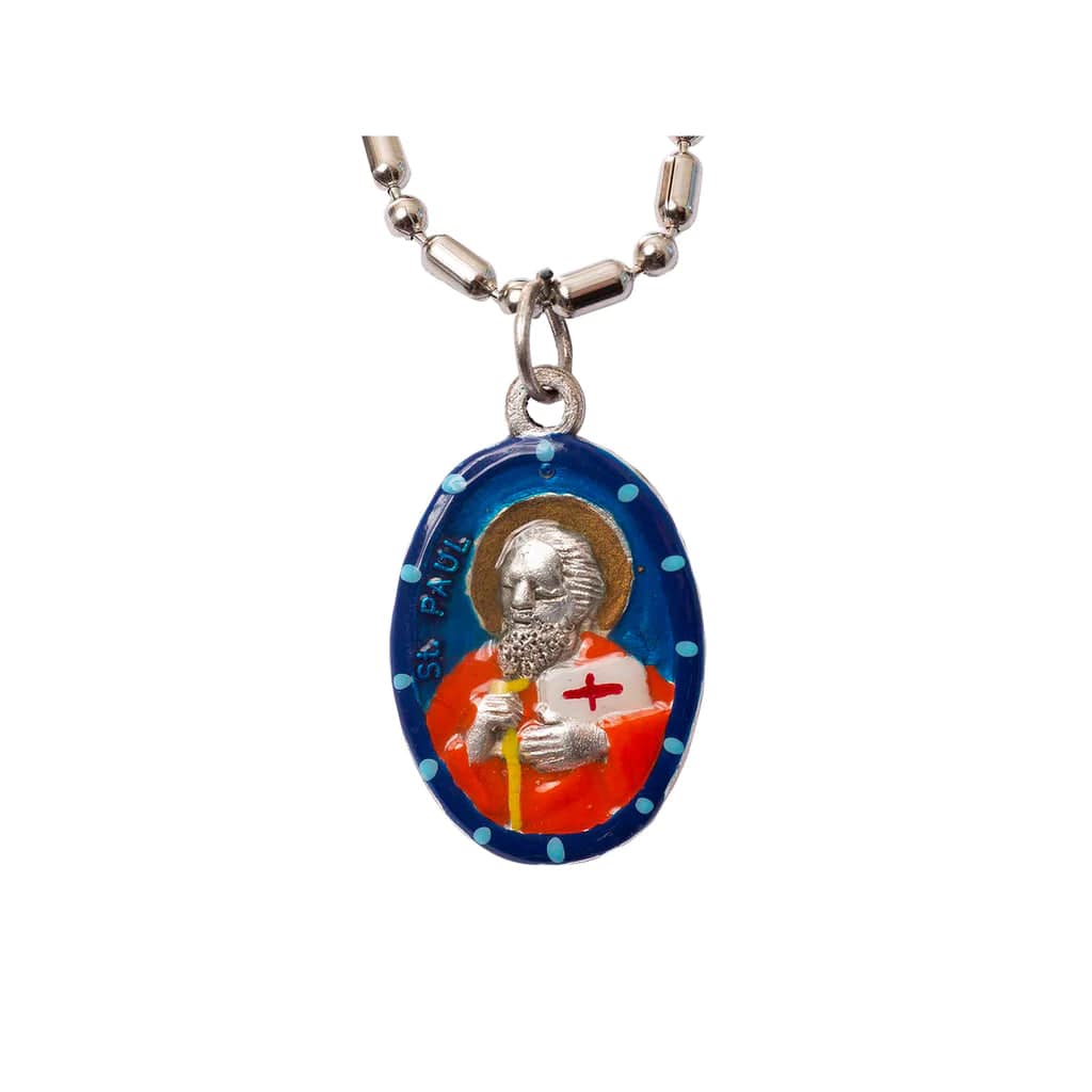 Saints For Sinners Saints For Sinners Saint Paul Hand Painted Medal - Little Miss Muffin Children & Home