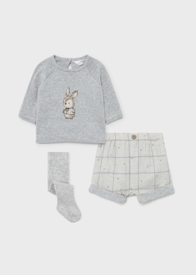 Mayoral Mayoral 3 Piece Sweater & Shorts Set for Baby Boy - Little Miss Muffin Children & Home