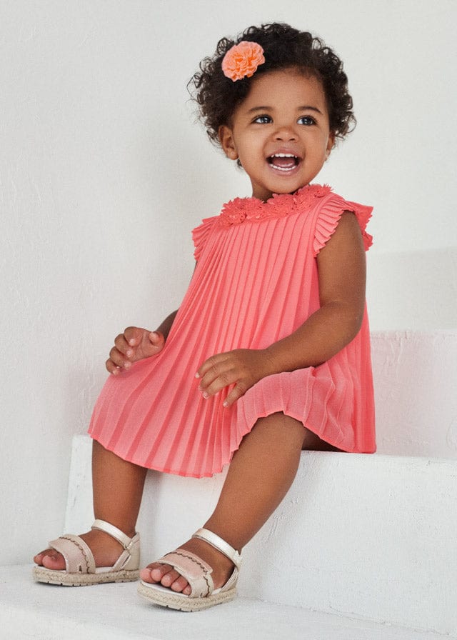 Mayoral Mayoral 1.915 PLEATED FLOWERS DRESS - Little Miss Muffin Children & Home