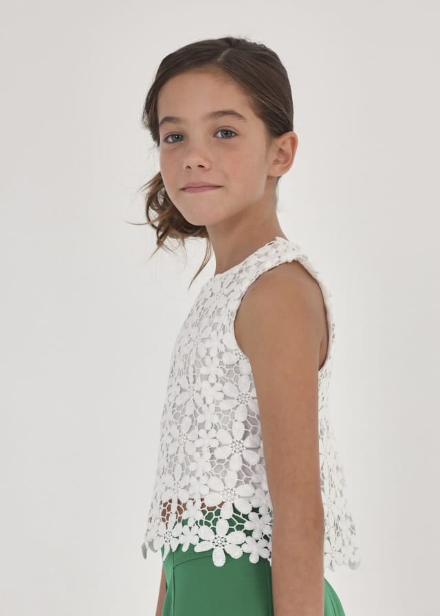 Mayoral Usa Inc Mayoral Guipure Top - Little Miss Muffin Children & Home