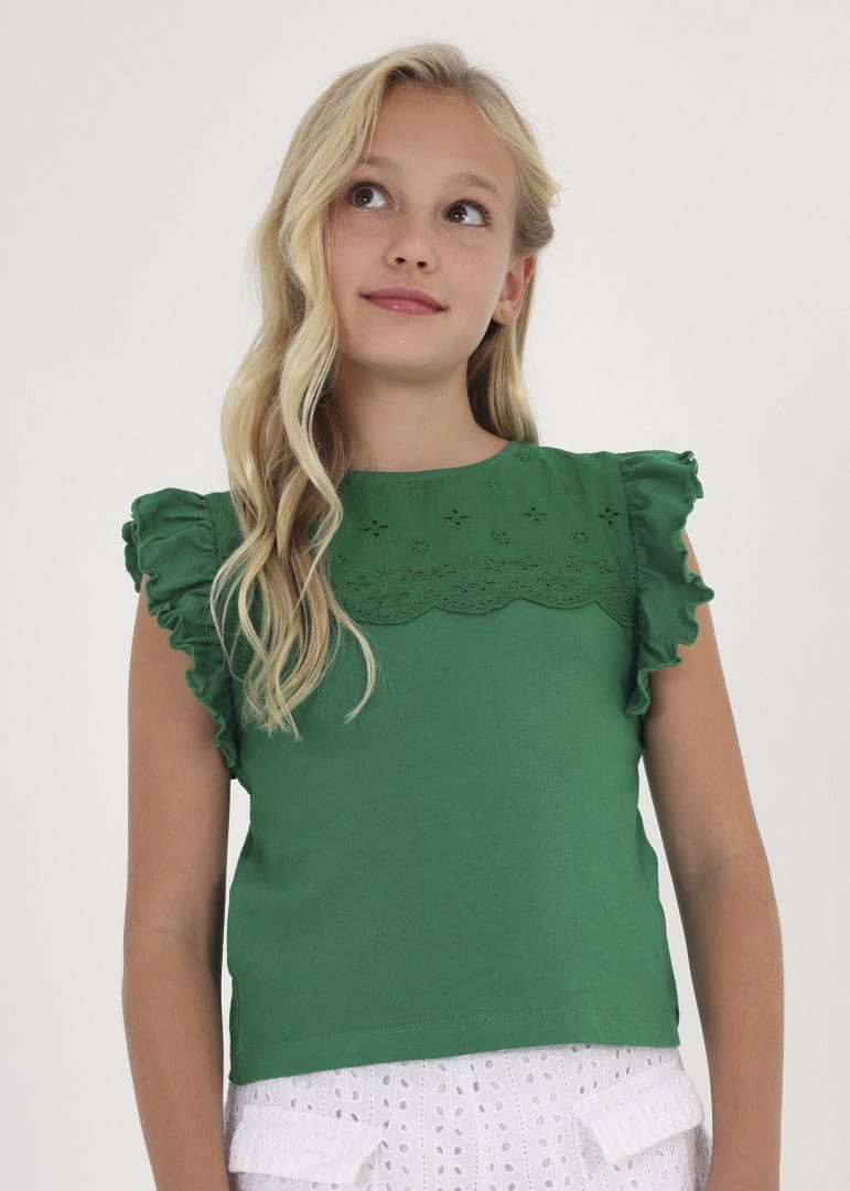 Mayoral Usa Inc Mayoral Ruffle Cap Sleeve Top - Little Miss Muffin Children & Home