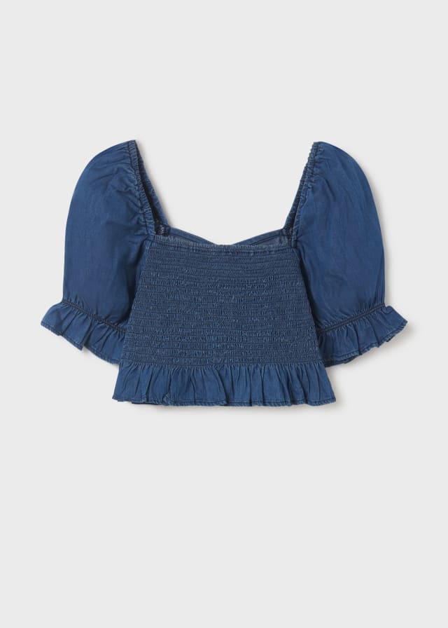 Mayoral Usa Inc Mayoral Smocked Denim Blouse - Little Miss Muffin Children & Home