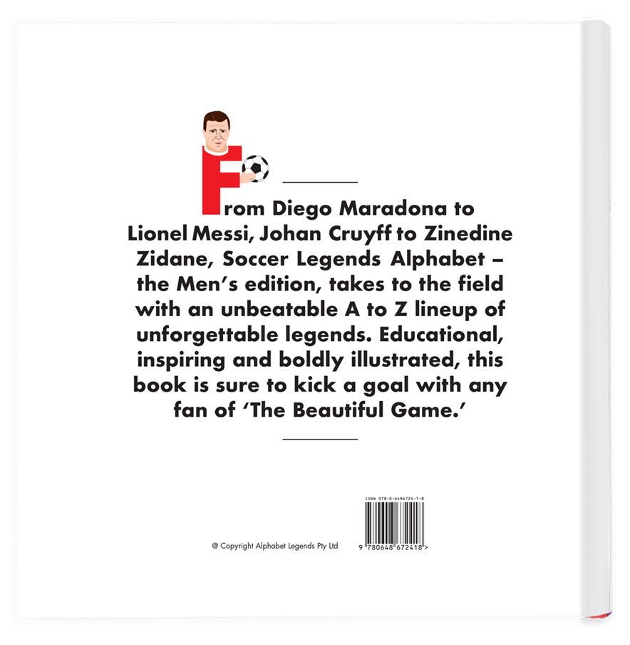 Alphabet Legends Men's Soccer Legends Alphabet Book - Little Miss Muffin Children & Home