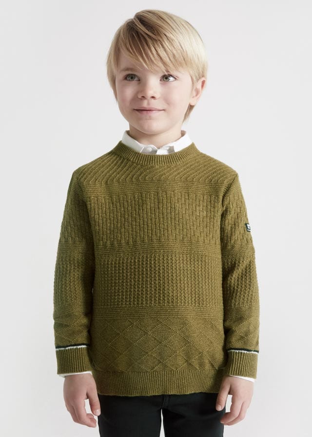 MAY - Mayoral Usa Inc Mayoral Woven Knit Sweater - Little Miss Muffin Children & Home