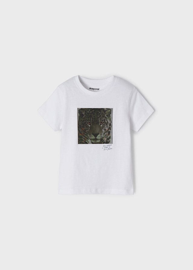 Mayoral Mayoral 3.005 Short Sleeve 3-D Tiger T-SHIRT - Little Miss Muffin Children & Home