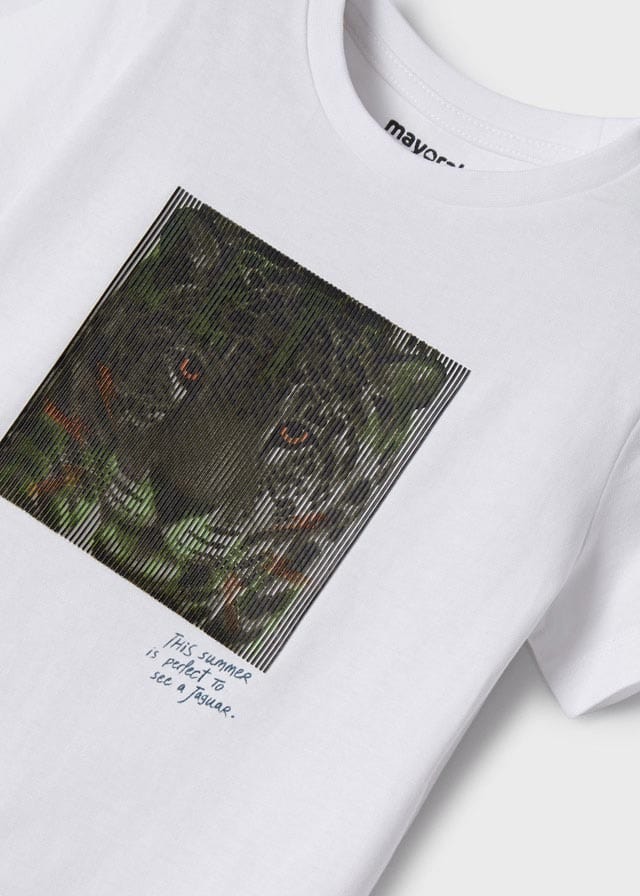 Mayoral Mayoral 3.005 Short Sleeve 3-D Tiger T-SHIRT - Little Miss Muffin Children & Home