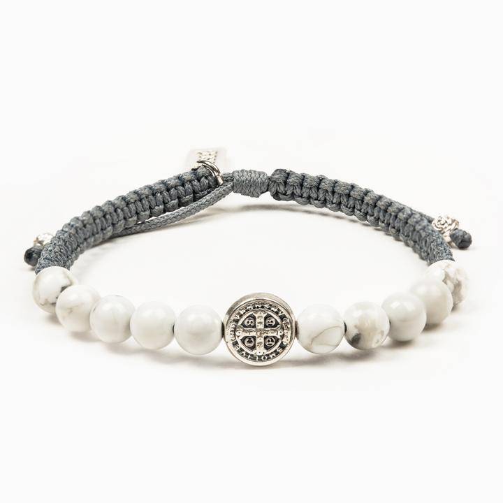 My Saint My Hero - My Saint My Hero White Howlite Wake Up and Pray Meditation Bracelet - Little Miss Muffin Children & Home