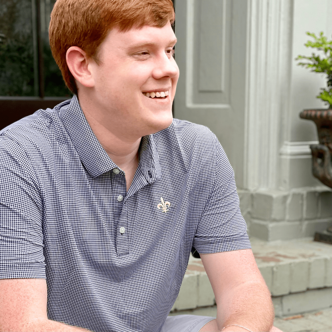 Whereable Art Whereable Art Performance Blend Fleur De Lis Polo - Little Miss Muffin Children & Home