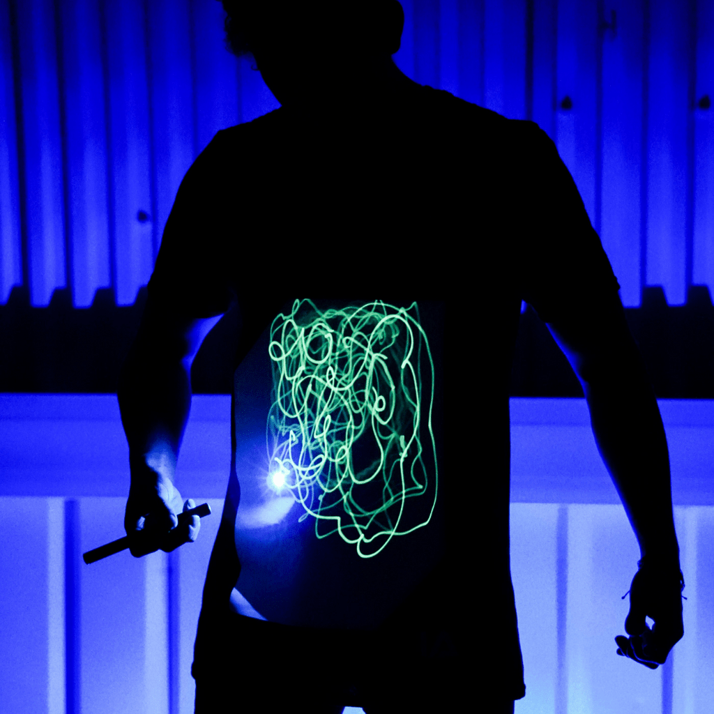 Illuminated Apparel Illuminated Apparel Adults Interactive Glow In The Dark T-Shirt - Little Miss Muffin Children & Home