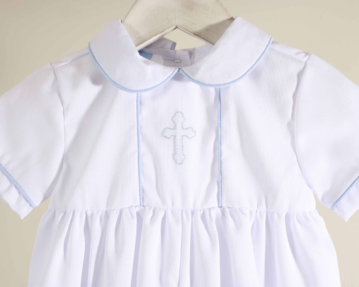 Charming Little One Charming Little One Have Faith Light Blue Cross Cameron Overall - Little Miss Muffin Children & Home