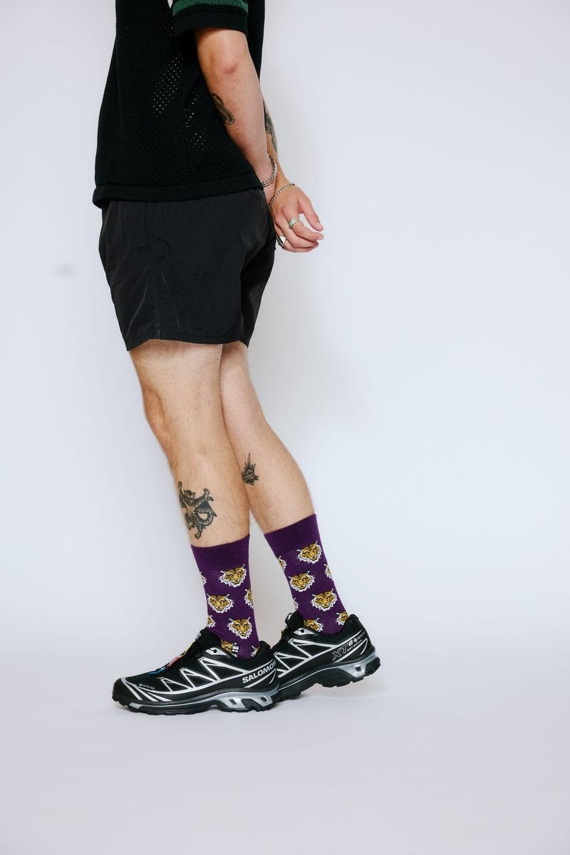 Bonfolk Tiger Purple Socks - Little Miss Muffin Children & Home