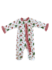 baby onesie with christmas puppies
