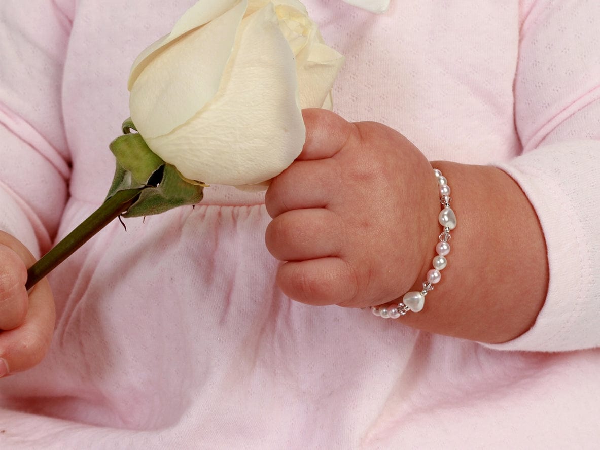 Cherished Moments Cherished Moments Girls Sterling Silver Heart Bracelet - Little Miss Muffin Children & Home