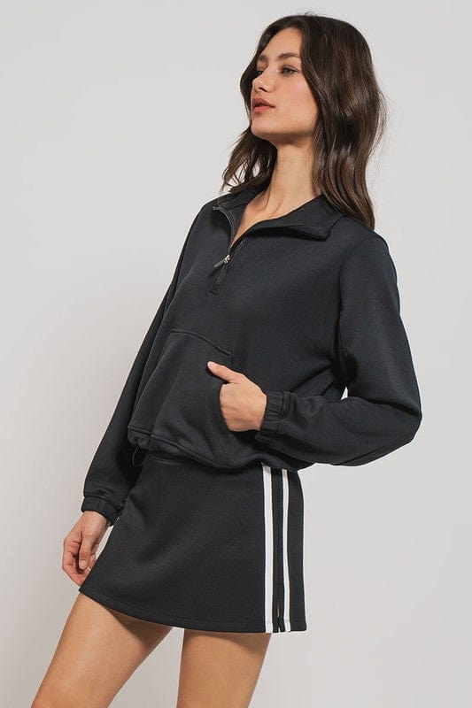 Urban Daizy Urban Daizy Striped Trim Tennis Skort in Black - Little Miss Muffin Children & Home