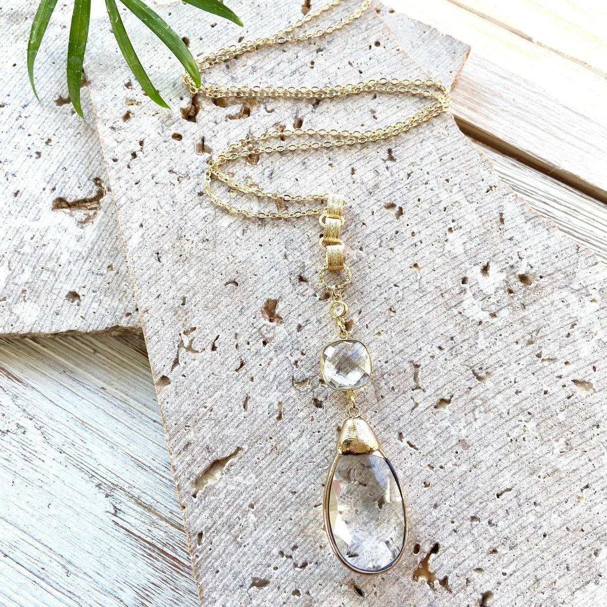 VB&CO Designs Handmade Jewelry VB&CO Chandelier Necklace Vintage Boutique Salon Jewelry Artisan in Gold Color - Little Miss Muffin Children & Home
