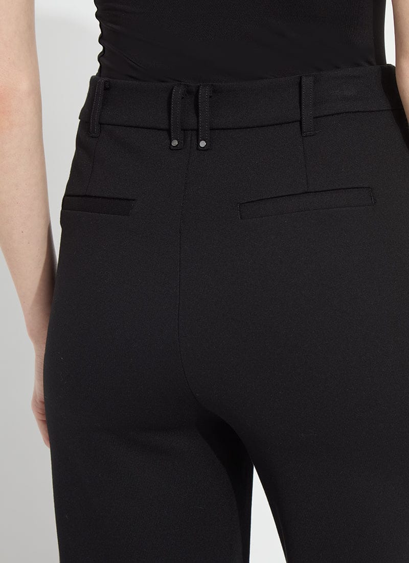 Nadia Zip Front Ponte Trouser in Black