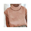 pink high neck blouse with key hole details