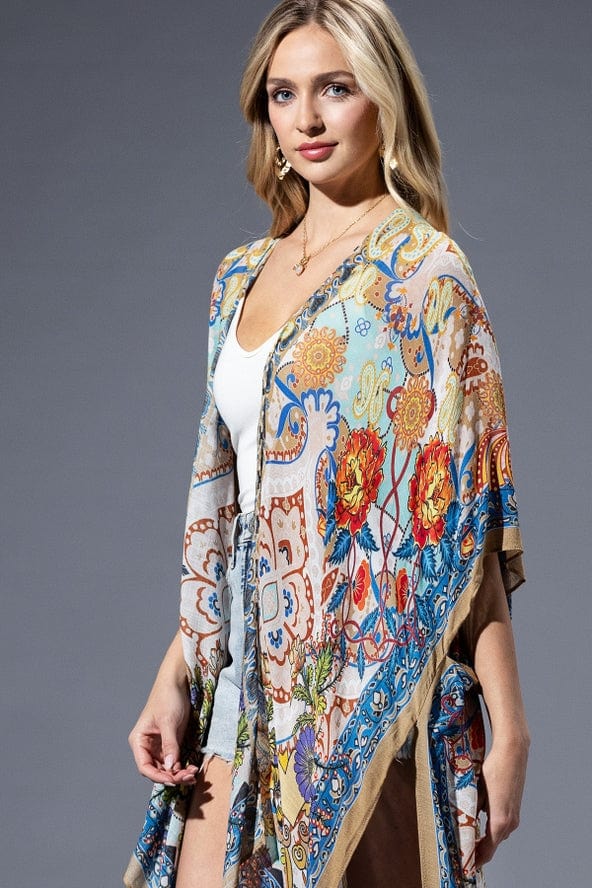 Urbanista Urbanista Gold Blue Mandala Kimono - Little Miss Muffin Children & Home