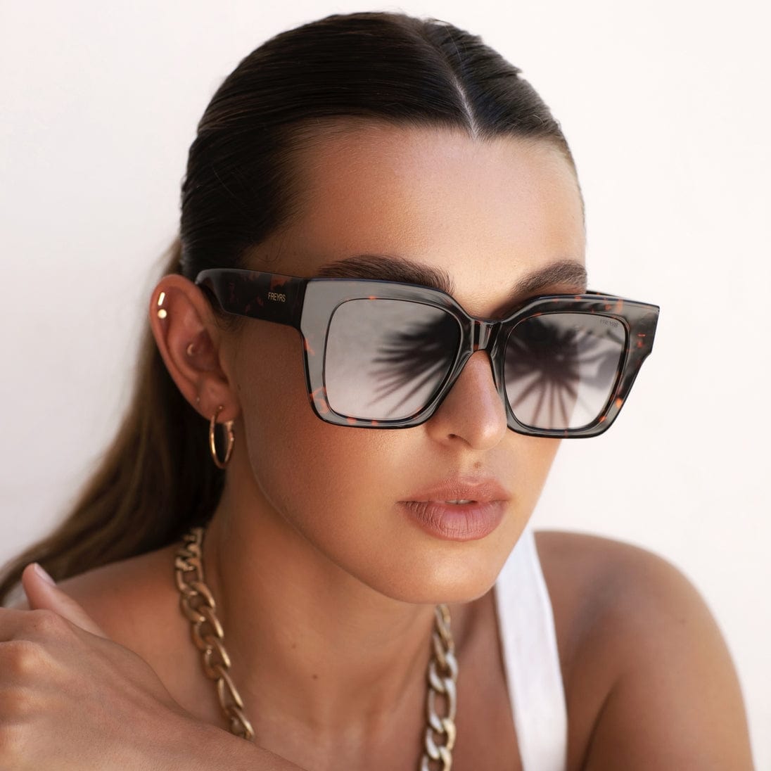 Freyrs Eyewear Bon Chic Acetate Oversized Square Sunglasses in Tortoise - Little Miss Muffin Children & Home