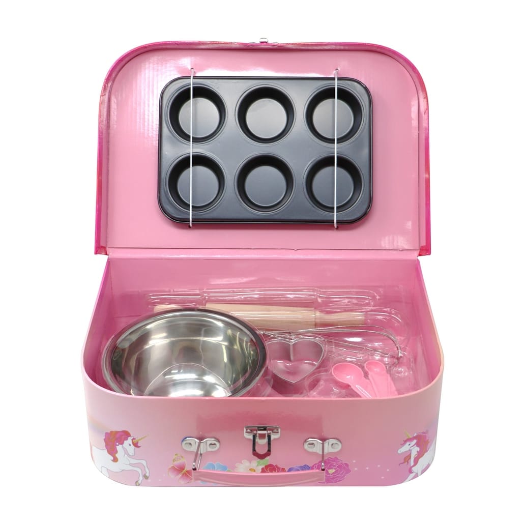 Unicorn Butterfly 6 Piece Kids Baking Set & Carry Case