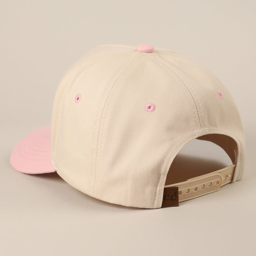 Fashion City Summer Vibe Only Embroidered Two-Tone Trucker Hat, Light Pink - Little Miss Muffin Children & Home