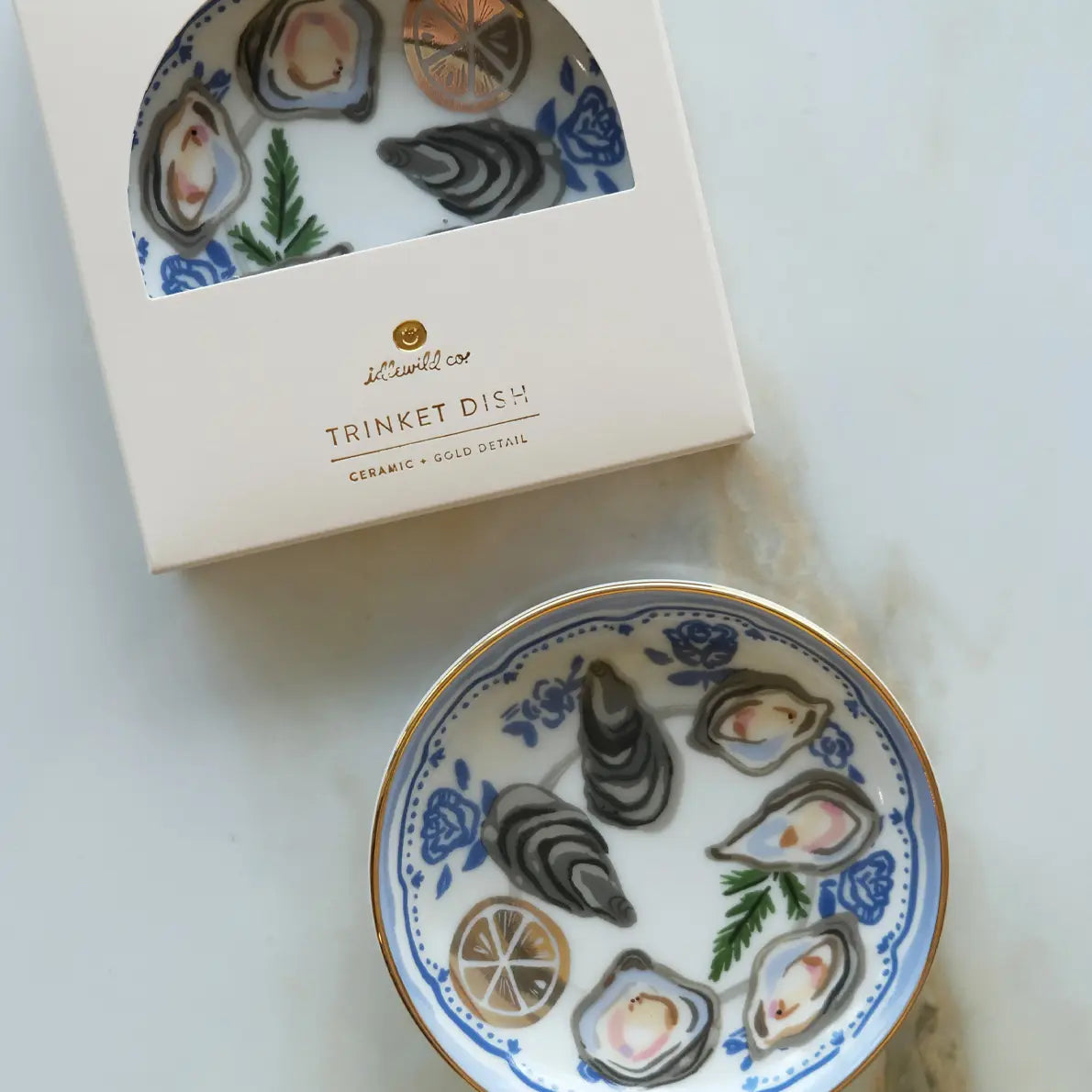 Oysters Porcelain Trinket Dish