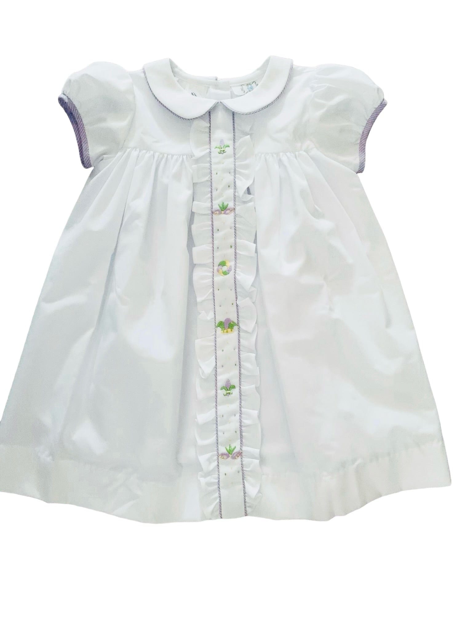 Lulu Bebe Lulu Bebe Mardi Gras Embroidered Molly Dress - Little Miss Muffin Children & Home