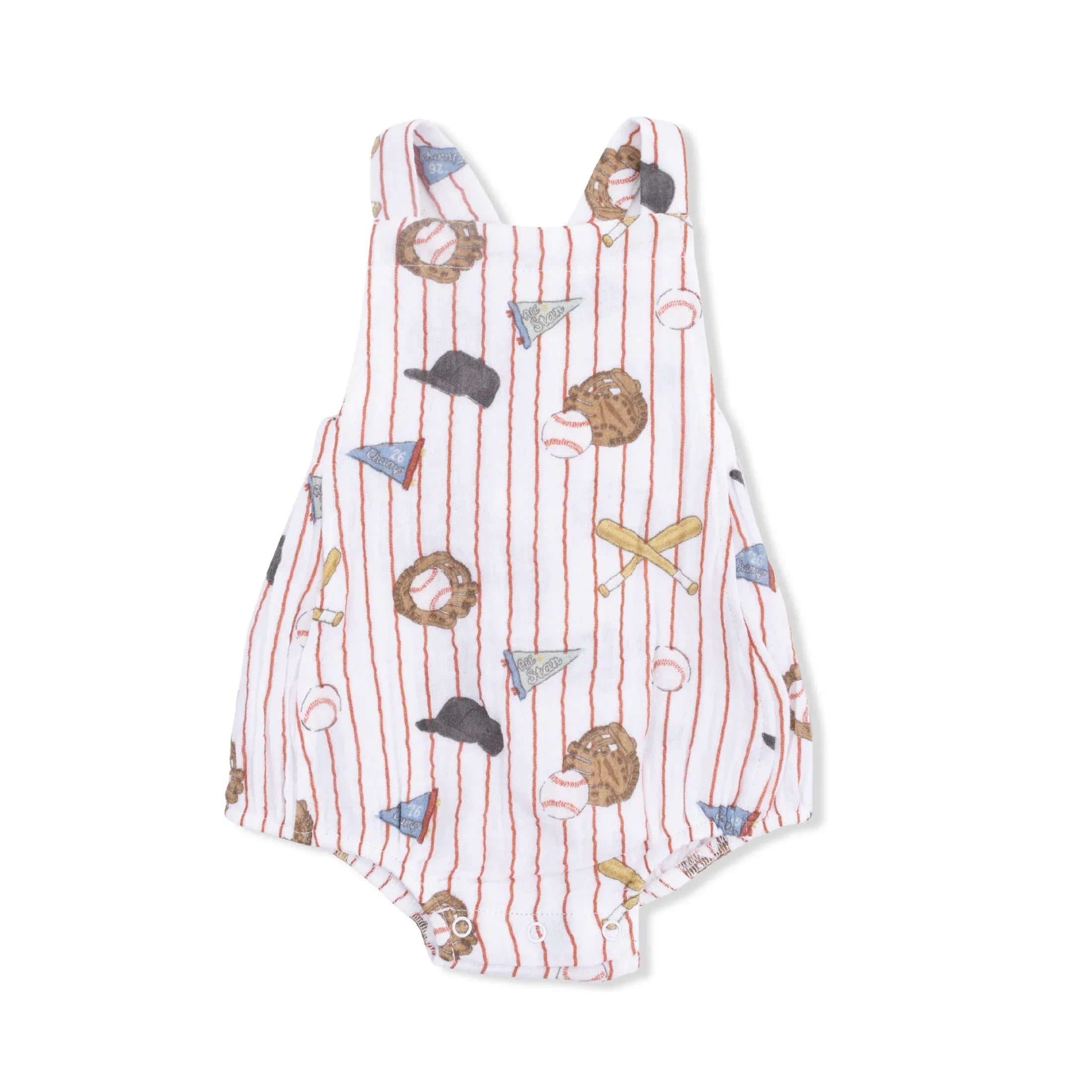 Vintage Baseball Stripe Retro Sunsuit
