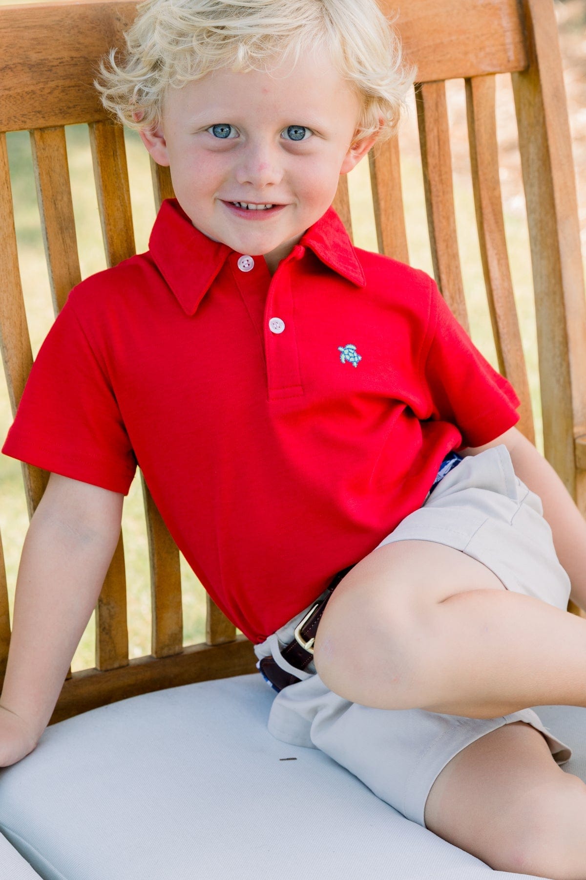 Bailey Boys Bailey Boys Henry Short Sleeve Polo in Red - Little Miss Muffin Children & Home