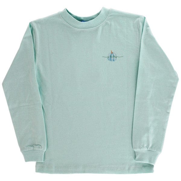Bailey Boys Bailey Boys Long Sleeve Girls Logo Tee- Blue Pumpkins/Seaglass - Little Miss Muffin Children & Home